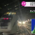 山形新幹線、大雪で立ち往生　乗客の一部は車中泊  [228348493]