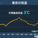 【寒い】東京で雪の予報　日中の気温は3℃  真冬に逆戻り  [228348493]